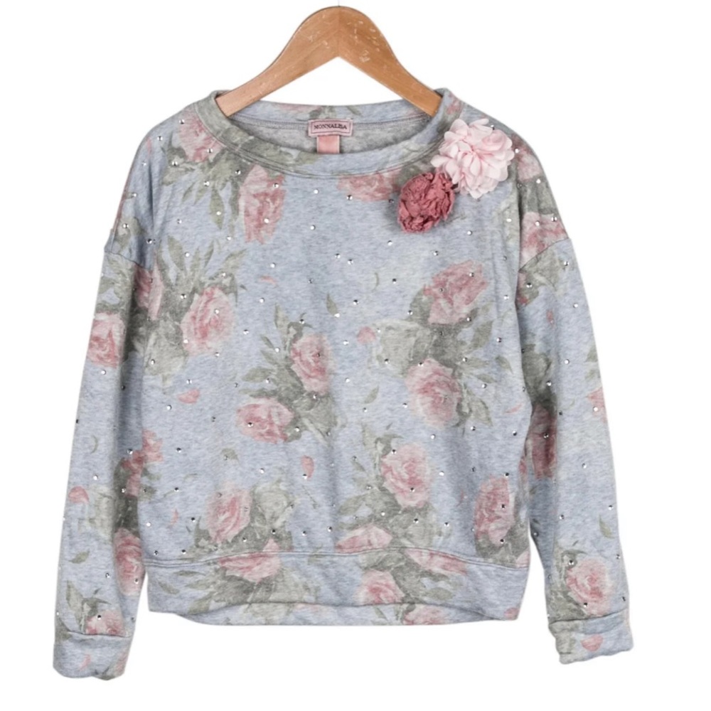 Monnalisa Girls embellish knit sweater size 10